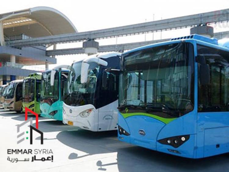 قريباً في ريف دمشق .. مشروع لتوليد الكهرباء عبر الشمس مع 800 باص يعمل على الطاقة الشمسية ومحطة نقل جديدة لها